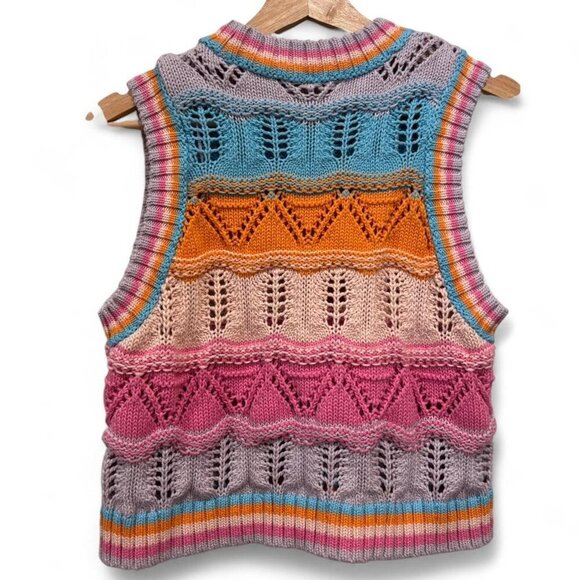Zara Retro Knit Colorblock Tank – Size Small | Spring/Summer - Picture 5 of 6